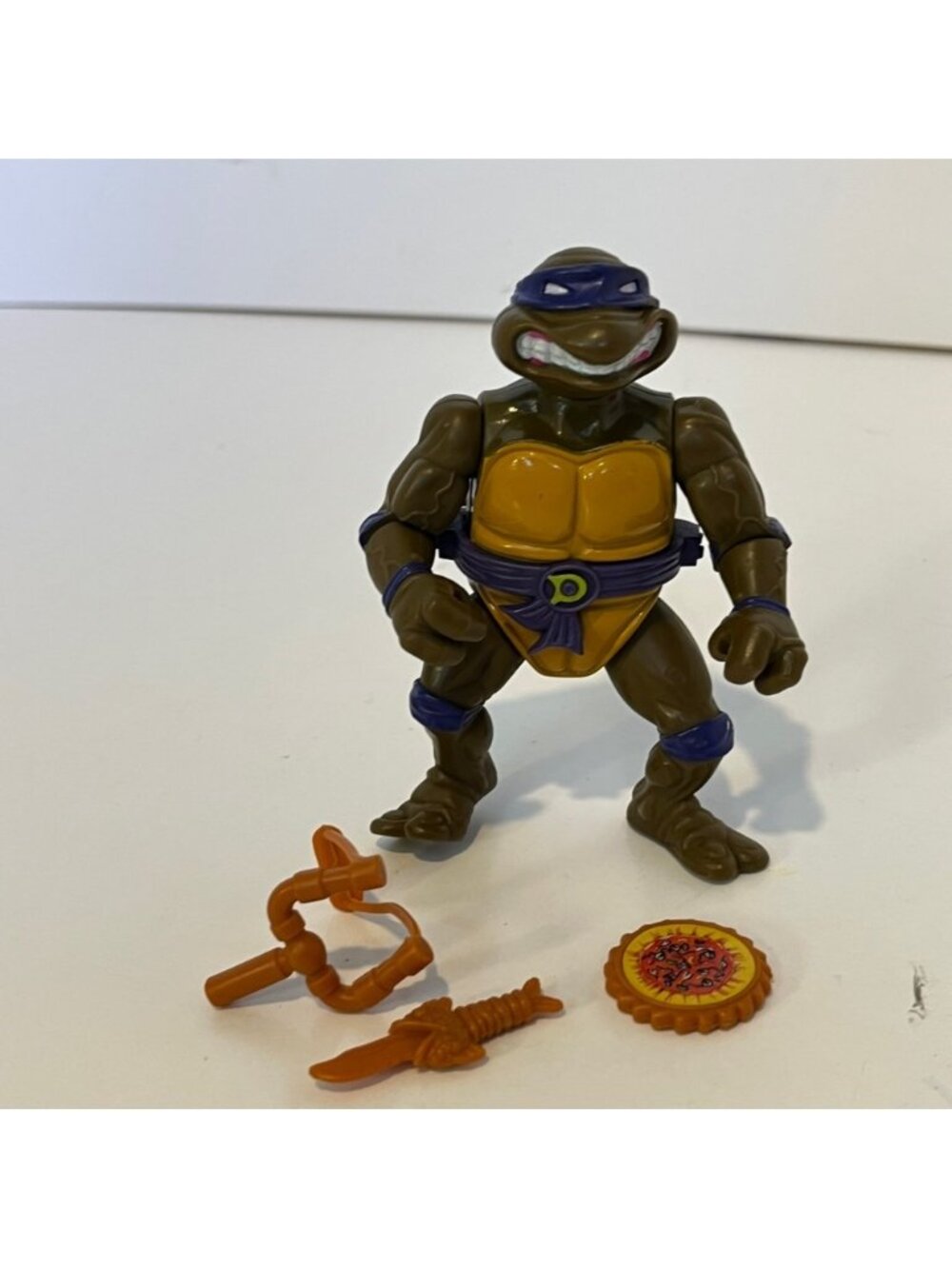 1990 TMNT Shell Storage Donatello Missing Back Action Figure Vintage Don